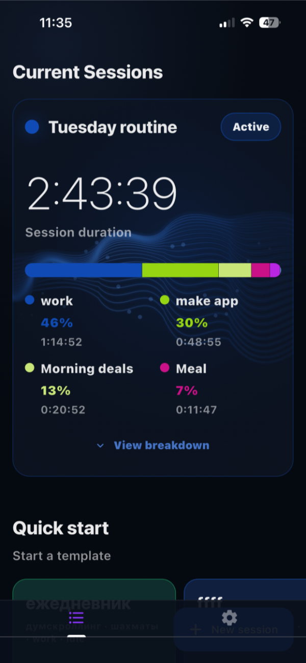 Chronika timeline screenshot