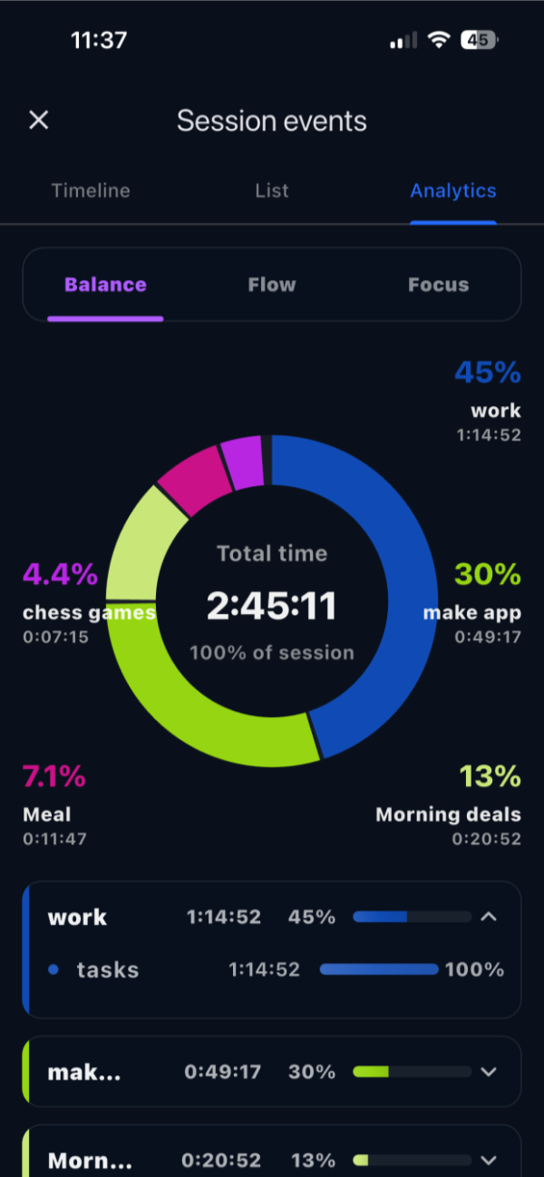 Chronika activity screenshot
