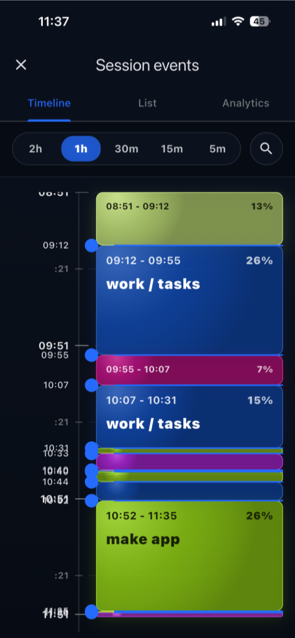 Chronika settings screenshot